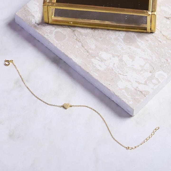 【土日限定2000円OFFクーポン有】 18金 ブレスレット k18 18金ブレスレット 18k レディース ハート 0.9mm チェーン ブレスレットレディース | DEVAS | 01