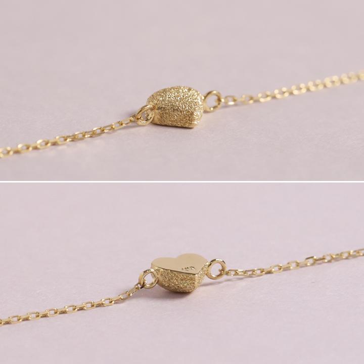【土日限定2000円OFFクーポン有】 18金 ブレスレット k18 18金ブレスレット 18k レディース ハート 0.9mm チェーン ブレスレットレディース | DEVAS | 03
