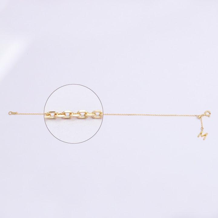 【土日限定2000円OFFクーポン有】 18金 ブレスレット k18 18金ブレスレット 18k レディース イニシャル チェーン ブレスレットレディースチェーン | DEVAS | 04