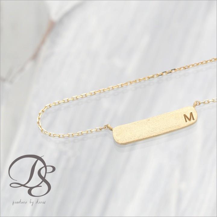 【土日限定2000円OFFクーポン有】 18金 ブレスレット k18 18金ブレスレット 18k レディース プレート 刻印 イニシャル チェーン ブレスレットレディース | DEVAS