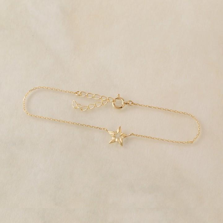 【土日限定2000円OFFクーポン有】 18金 ブレスレット k18 18金ブレスレット 18k レディース 星 スター オープンスター チェーン ブレスレットレディース | DEVAS | 02