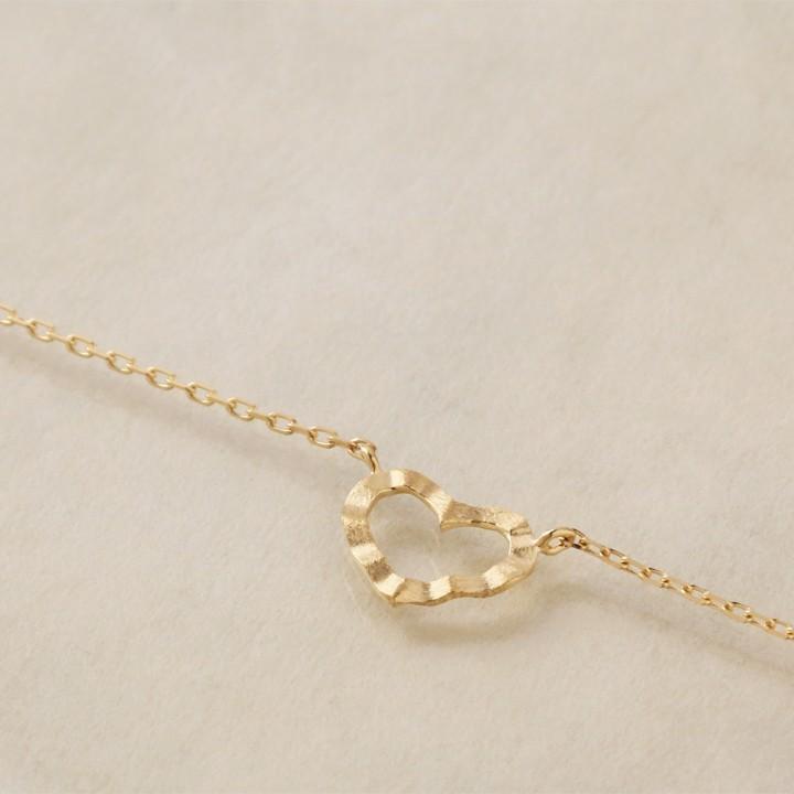 【土日限定2000円OFFクーポン有】 18金 ブレスレット k18 18金ブレスレット 18k レディース オープンハート あずき チェーン ブレスレットレディース | DEVAS | 03