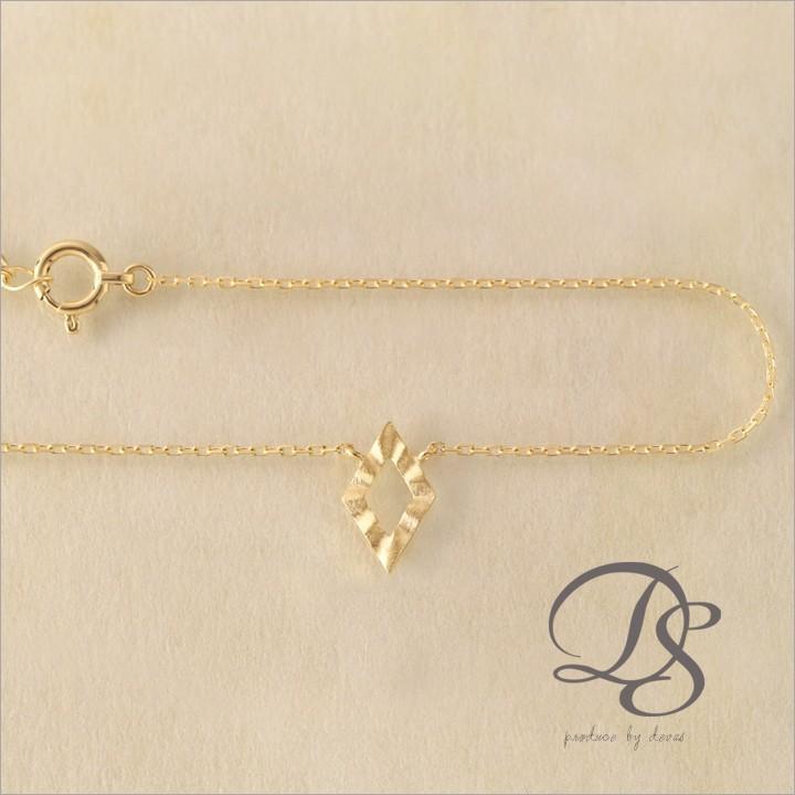 【土日限定2000円OFFクーポン有】 18金 ブレスレット k18 18金ブレスレット 18k レディース ひし形 0.9mm チェーン ブレスレットレディース | DEVAS