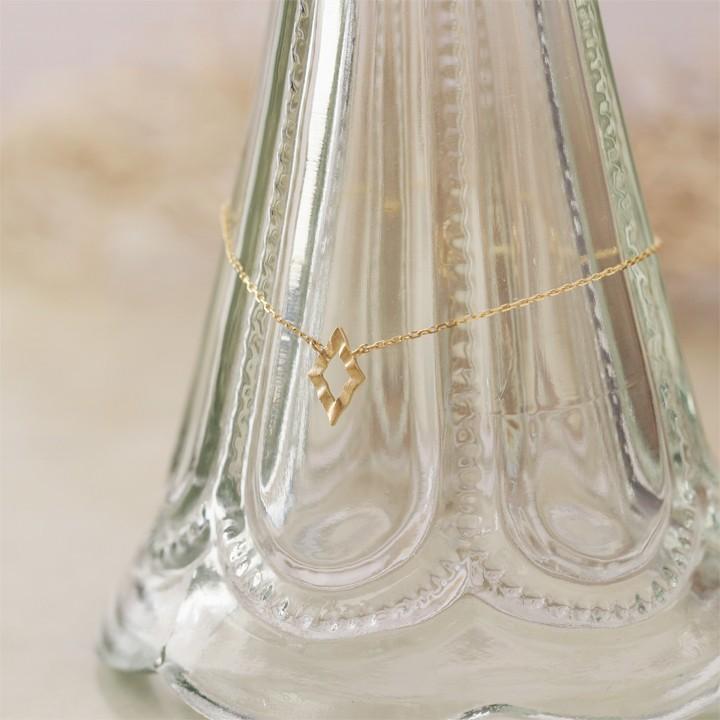 【土日限定2000円OFFクーポン有】 18金 ブレスレット k18 18金ブレスレット 18k レディース ひし形 0.9mm チェーン ブレスレットレディース | DEVAS | 01