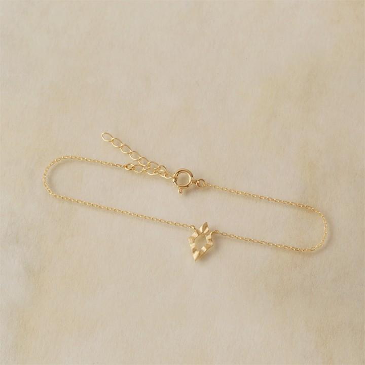 【土日限定2000円OFFクーポン有】 18金 ブレスレット k18 18金ブレスレット 18k レディース ひし形 0.9mm チェーン ブレスレットレディース | DEVAS | 02