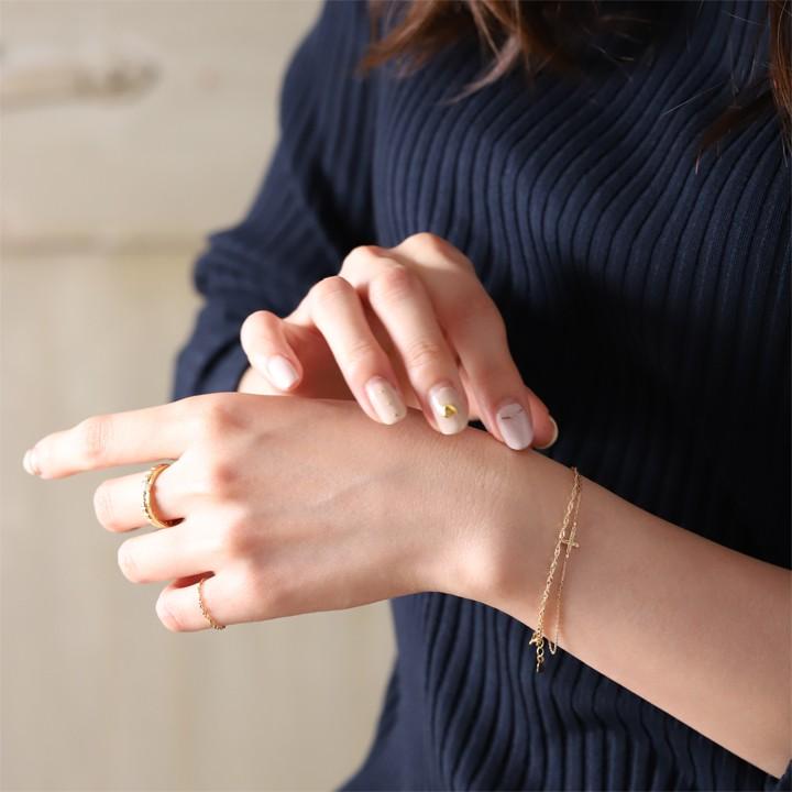 【土日限定1500円OFFクーポン有】 18金 ブレスレット k18 18金ブレスレット 18k レディース クロス あずきチェーン チェーン ブレスレットレディース | DEVAS | 14