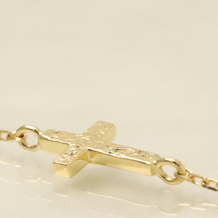 【土日限定1500円OFFクーポン有】 18金 ブレスレット k18 18金ブレスレット 18k レディース クロス あずきチェーン チェーン ブレスレットレディース | DEVAS | 04