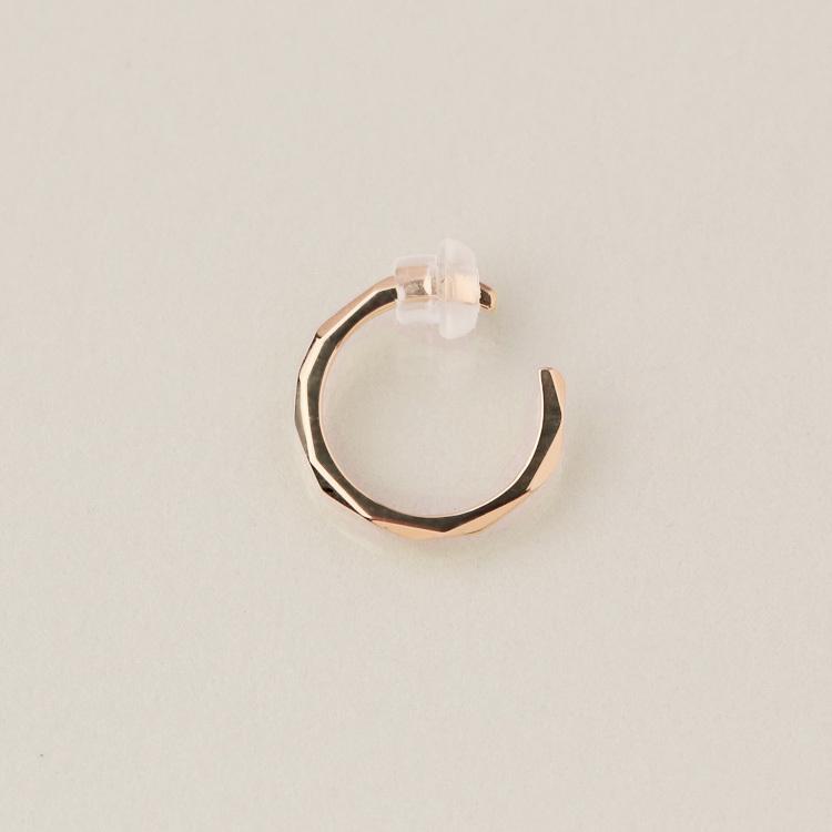 イヤーカフ 18金 イヤカフ k18 18k レディース ピンクゴールド ノンホール ピアス カットデザイン 18 金 ノンホールピアス シンプル 小さめ つけっぱなし 片耳 | DEVAS | 06