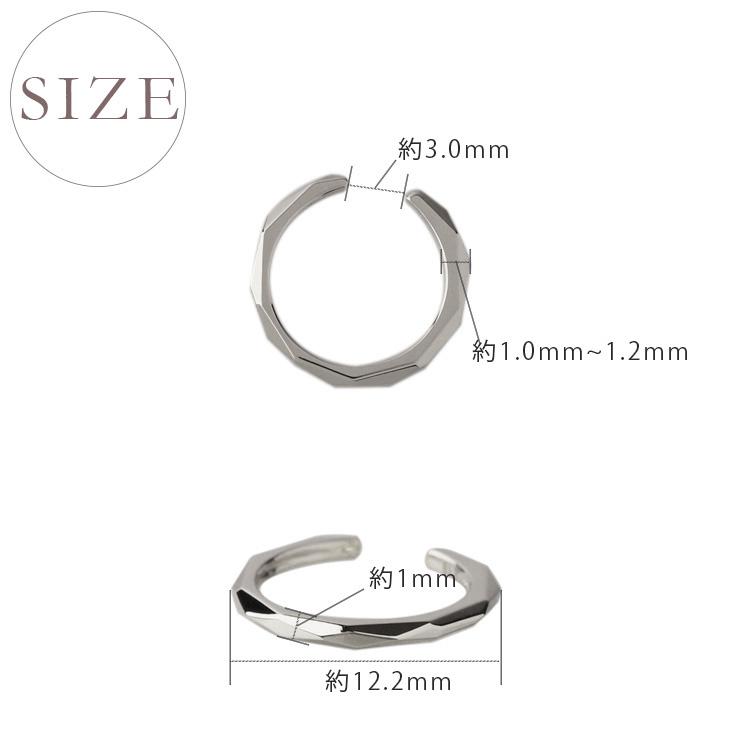 プラチナイヤーカフ プラチナ イヤカフ カット デザイン レディース ノンホール ピアス Pt950 ぷらちな 片耳 ノンホールピアス シンプル 小さめ つけっぱなし | DEVAS | 10