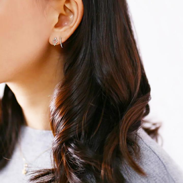 プラチナイヤーカフ プラチナ イヤカフ ブロック スクエア レディース ノンホール ピアス Pt950 片耳 | DEVAS | 10