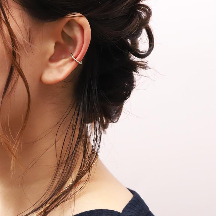 プラチナイヤーカフ プラチナ イヤカフ ブロック スクエア レディース ノンホール ピアス Pt950 片耳 | DEVAS | 02