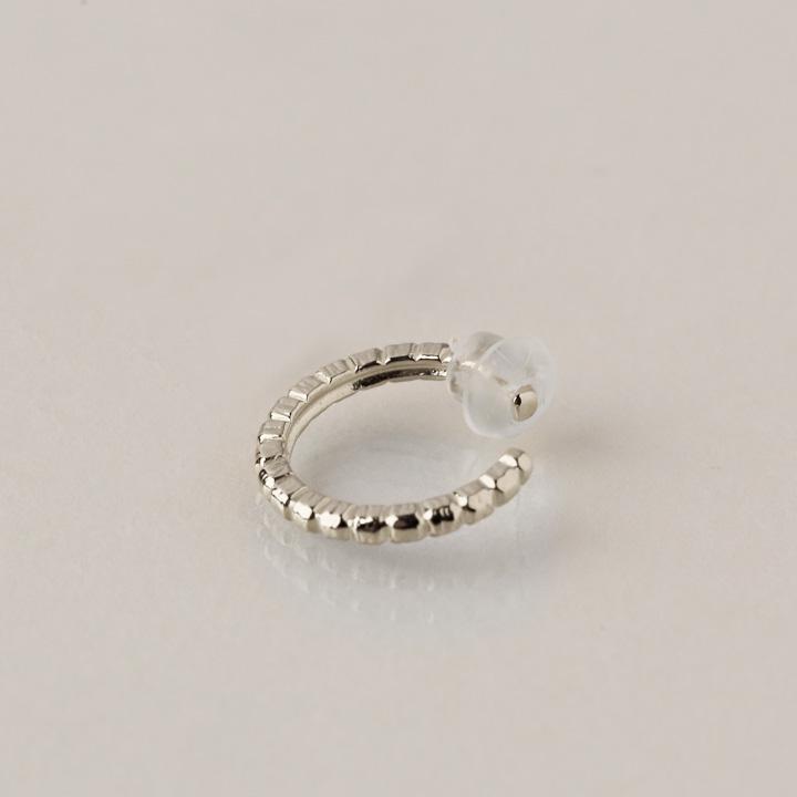 プラチナイヤーカフ プラチナ イヤカフ ブロック スクエア レディース ノンホール ピアス Pt950 片耳 | DEVAS | 04