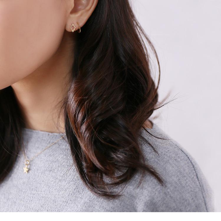 イヤーカフ 18金 イヤカフ k18 18k レディース ノンホール ピアス 凸凹 槌目 18 金 ノンホールピアス シンプル18 金 華奢  ゴールド 小さめ つけっぱなし 片耳 | DEVAS | 09