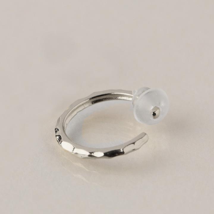 プラチナイヤーカフ プラチナ イヤカフ 凸凹 槌目 レディース ノンホール ピアス Pt950 片耳 ノンホールピアス | DEVAS | 04