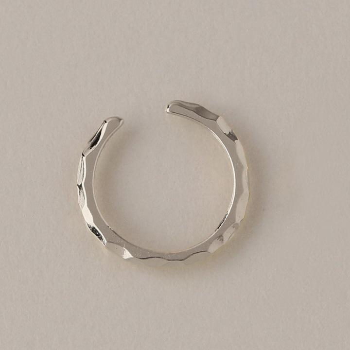 プラチナイヤーカフ プラチナ イヤカフ 凸凹 槌目 レディース ノンホール ピアス Pt950 片耳 ノンホールピアス | DEVAS | 06