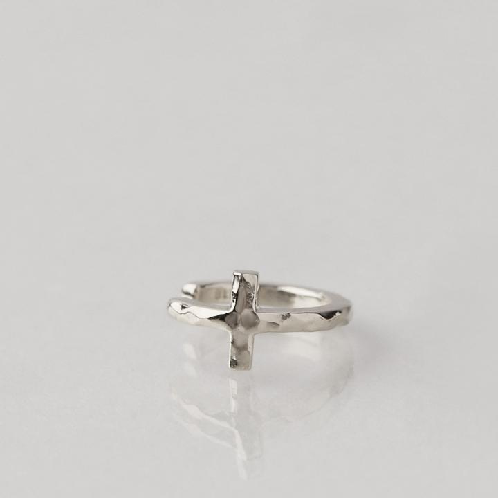 プラチナイヤーカフ プラチナ イヤカフ クロス 十字架 レディース ノンホール ピアス Pt950 片耳 ノンホールピアス シンプル ゴールド 小さめ つけっぱなし | DEVAS | 01