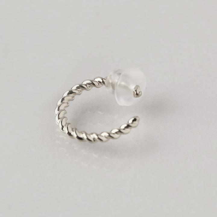 プラチナイヤーカフ プラチナ イヤカフ ツイスト ひねり レディース ノンホール ピアス Pt950 片耳 ノンホールピアス | DEVAS | 05