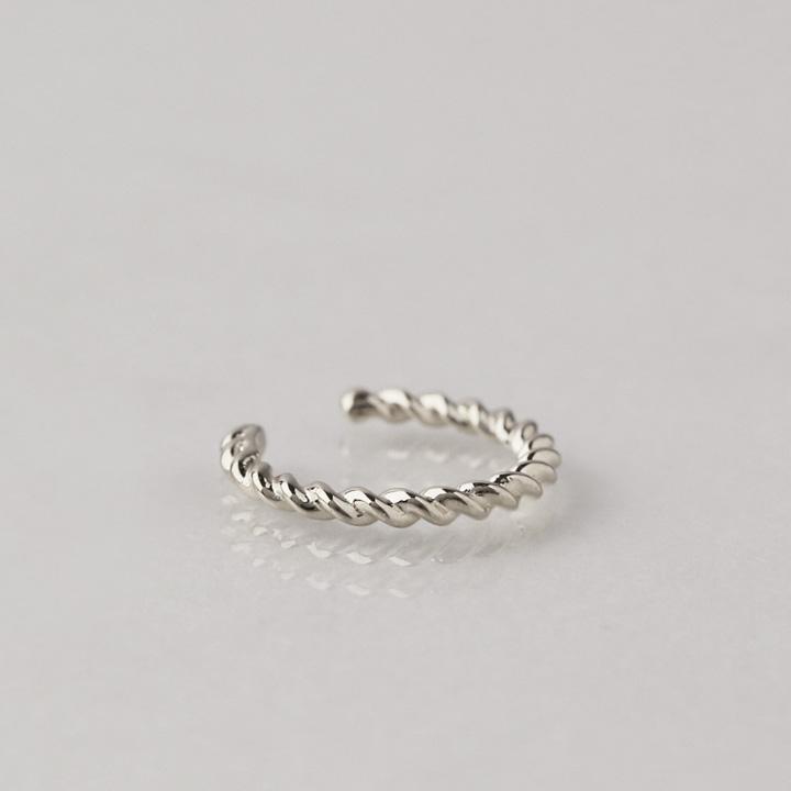 プラチナイヤーカフ プラチナ イヤカフ ツイスト ひねり レディース ノンホール ピアス Pt950 片耳 ノンホールピアス | DEVAS | 09