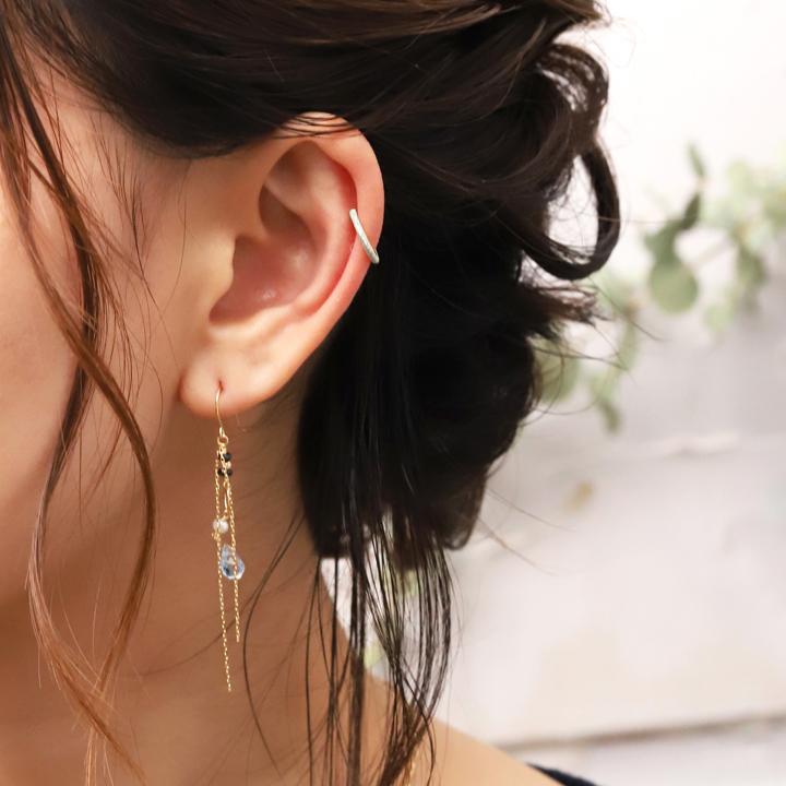 プラチナイヤーカフ プラチナ イヤカフ スターダスト レディース ノンホール ピアス Pt950 ぷらちな 片耳  シンプル | DEVAS | 09