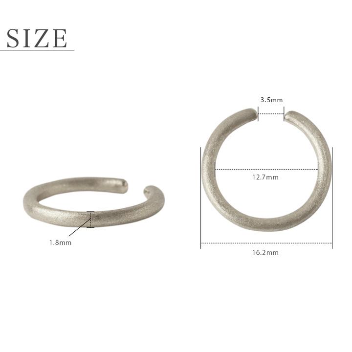 プラチナイヤーカフ プラチナ イヤカフ  シルク マット レディース ノンホール ピアス Pt950 片耳 ノンホールピアス | DEVAS | 10