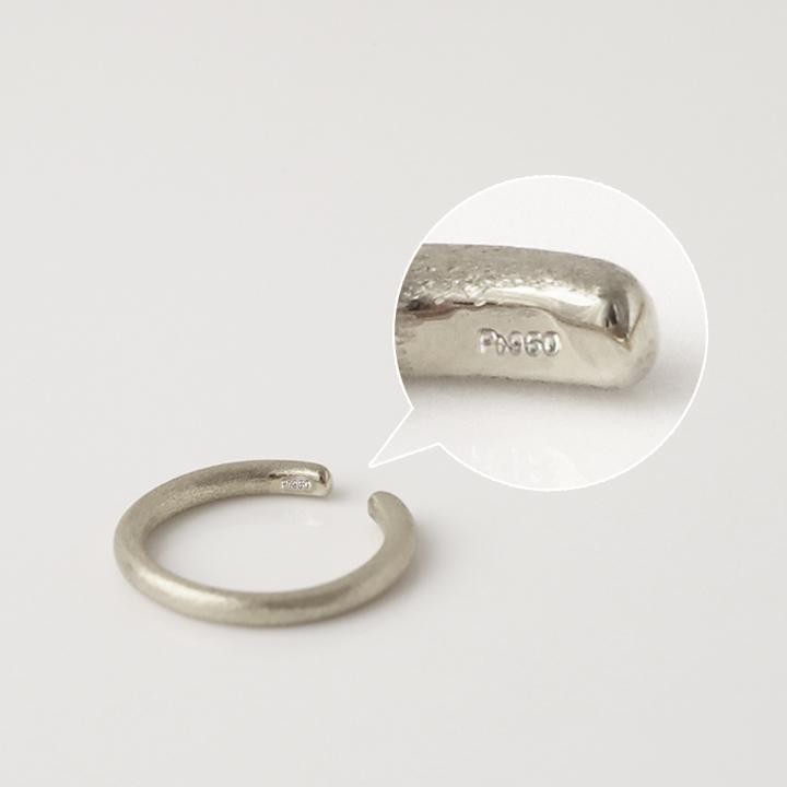 プラチナイヤーカフ プラチナ イヤカフ  シルク マット レディース ノンホール ピアス Pt950 片耳 ノンホールピアス | DEVAS | 06