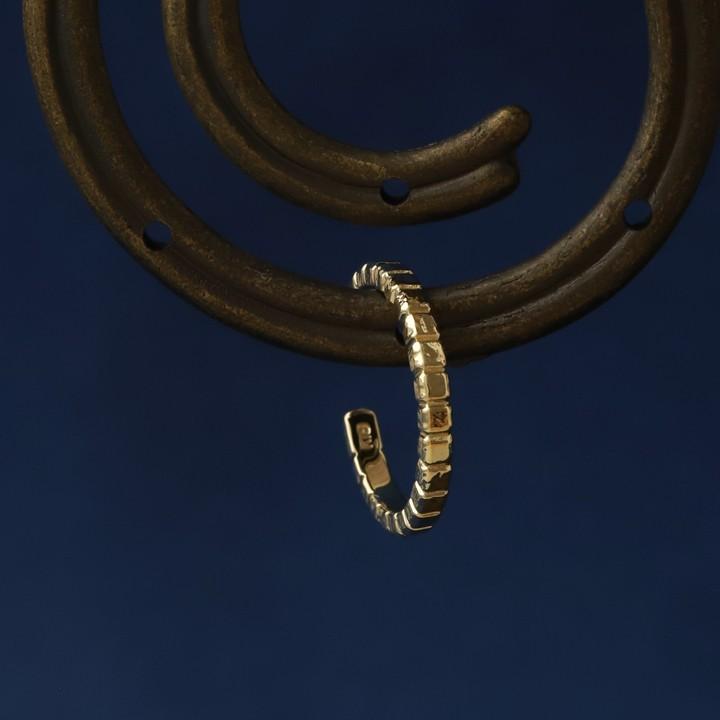 【土日限定2000円OFFクーポン有】 イヤーカフ 18金 イヤカフ k18 18k レディース ノンホール ピアス ブロック ノンホールピアス 指輪 リング 片耳 | DEVAS | 01