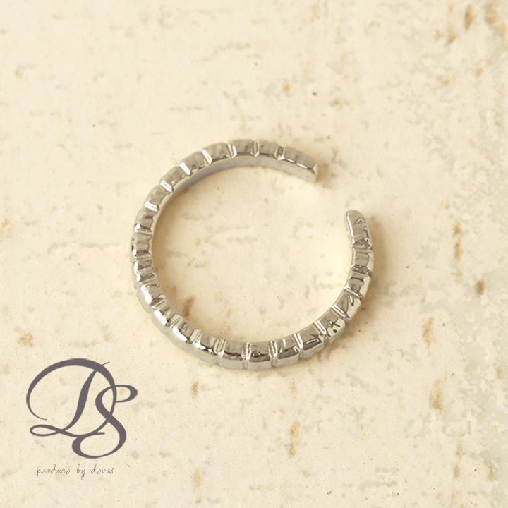 プラチナイヤーカフ プラチナ イヤカフ ブロック ダメージ レディース ノンホール ピアス Pt950 片耳 ノンホールピアス シンプル ゴールド 小さめ つけっぱなし | DEVAS