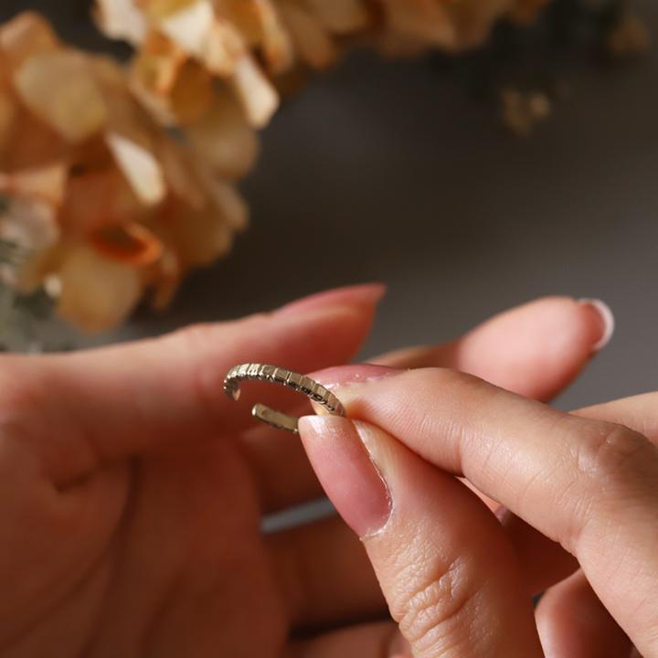 プラチナイヤーカフ プラチナ イヤカフ ブロック ダメージ レディース ノンホール ピアス Pt950 片耳 ノンホールピアス シンプル ゴールド 小さめ つけっぱなし | DEVAS | 08