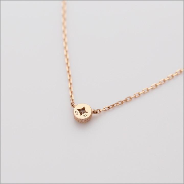 【土日限定5000円OFFクーポン有】 18金ネックレス k18 ネックレス 18金 ピンクゴールド レディース 一粒ダイヤ ダイヤモンド 18k あずきチェーン小豆 | DEVAS | 03