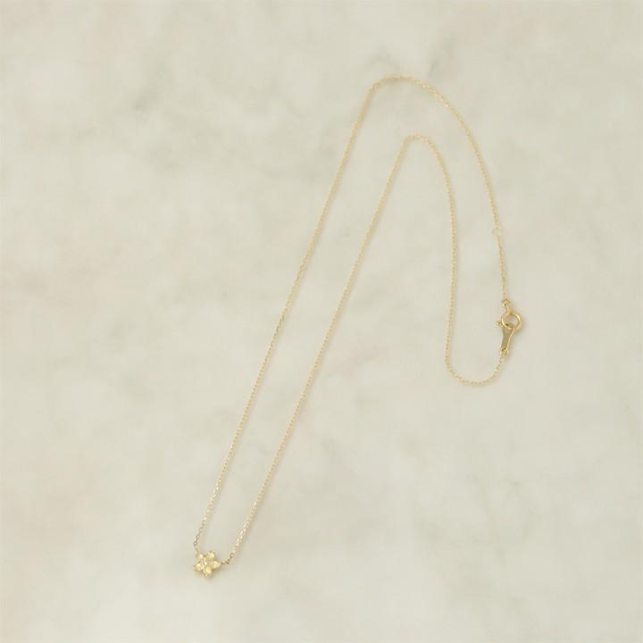 【土日限定2000円OFFクーポン有】 18金ネックレス k18 ネックレス 18金 フラワー 花 花びら プルメリア ダイヤモンド ルビー 18k あずきチェーン 小豆 | DEVAS | 07