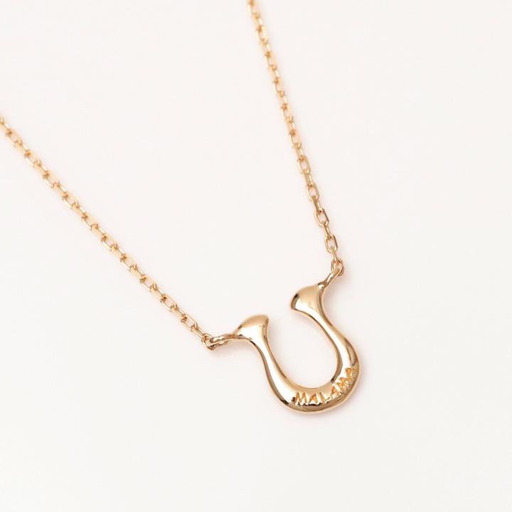 【土日限定1500円OFFクーポン有】 18金ネックレス k18 ネックレス 18金 ピンクゴールド レディース 馬蹄 ホースシュー お守り 18k あずきチェーン 小豆 | DEVAS | 04