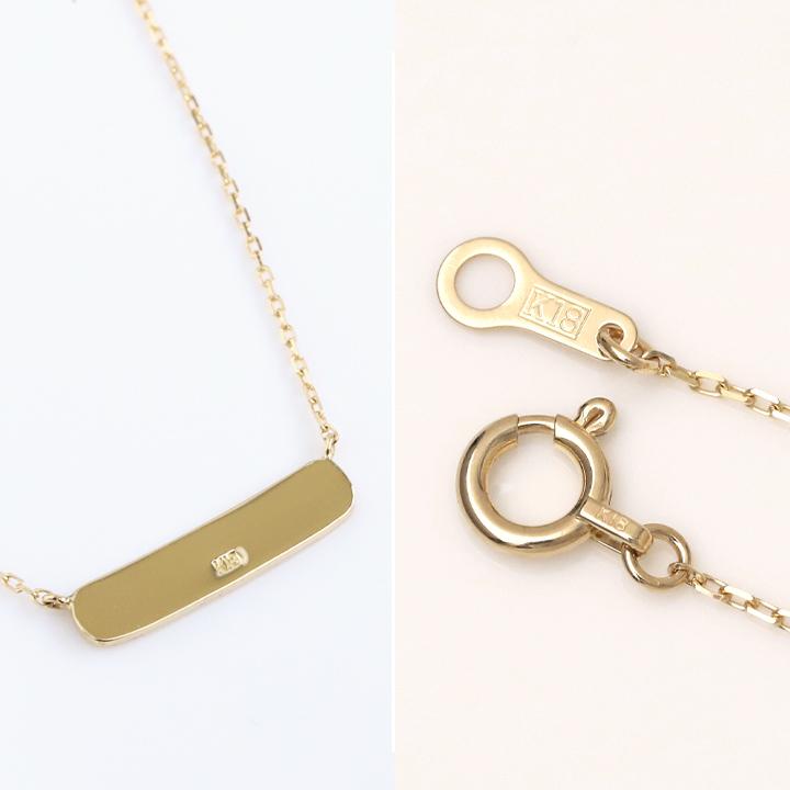 【土日限定5000円OFFクーポン有】 18金ネックレス k18 ネックレス 18金 レディース ピンクゴールド プラチナ 刻印 プレート 18k あずきチェーン 小豆 | DEVAS | 07