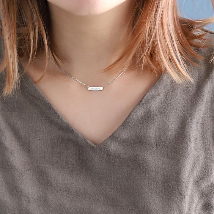 プラチナ ネックレス pt950 ネックレス ネームネックレス レディース 刻印 プレート あずきチェーン プラチナ シンプル バー Pt850 38cm 40cm 45cm | DEVAS | 10