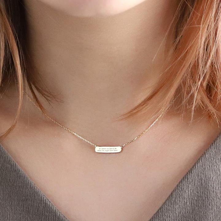 プラチナ ネックレス pt950 ネックレス ネームネックレス レディース 刻印 プレート あずきチェーン プラチナ シンプル バー Pt850 38cm 40cm 45cm | DEVAS | 11