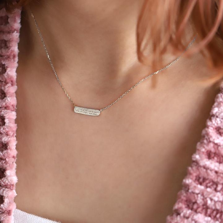 プラチナ ネックレス pt950 ネックレス ネームネックレス レディース 刻印 プレート あずきチェーン プラチナ シンプル バー Pt850 38cm 40cm 45cm | DEVAS | 12