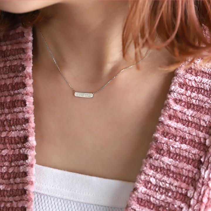 プラチナ ネックレス pt950 ネックレス ネームネックレス レディース 刻印 プレート あずきチェーン プラチナ シンプル バー Pt850 38cm 40cm 45cm | DEVAS | 02