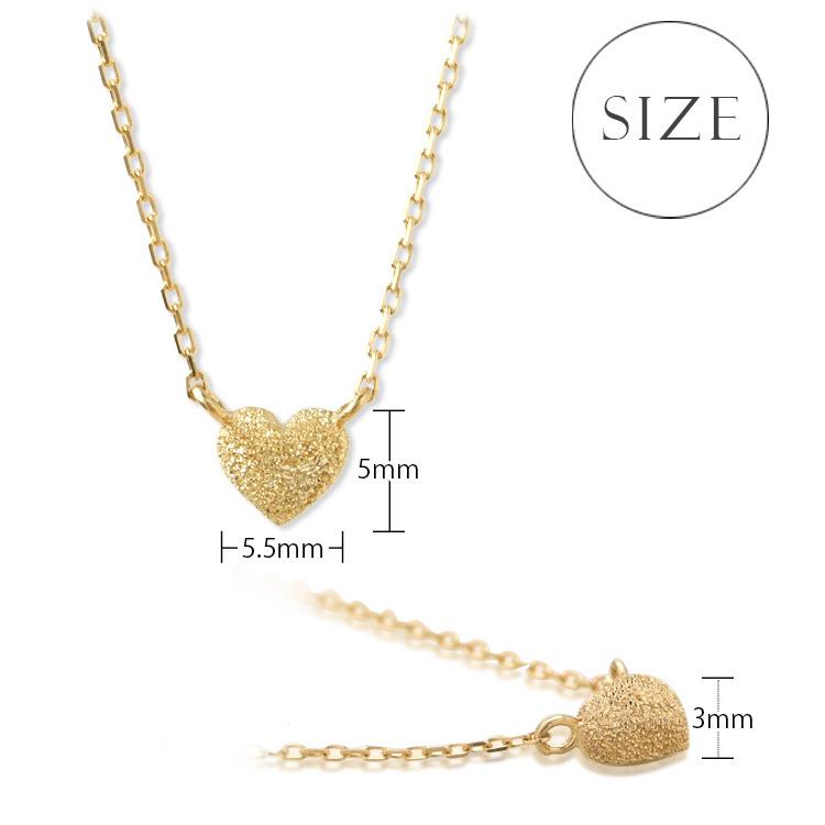 【土日限定3500円OFFクーポン有】 18金ネックレス k18 ネックレス 18金 レディース ハート 立体的 スターダスト k18ネックレス 18k あずきチェーン 小豆 | DEVAS | 06