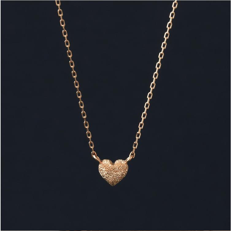 【土日限定2000円OFFクーポン有】 18金ネックレス k18 ネックレス 18金 ピンクゴールド レディース ハート 立体的 スターダスト 18k 小豆 | DEVAS | 10