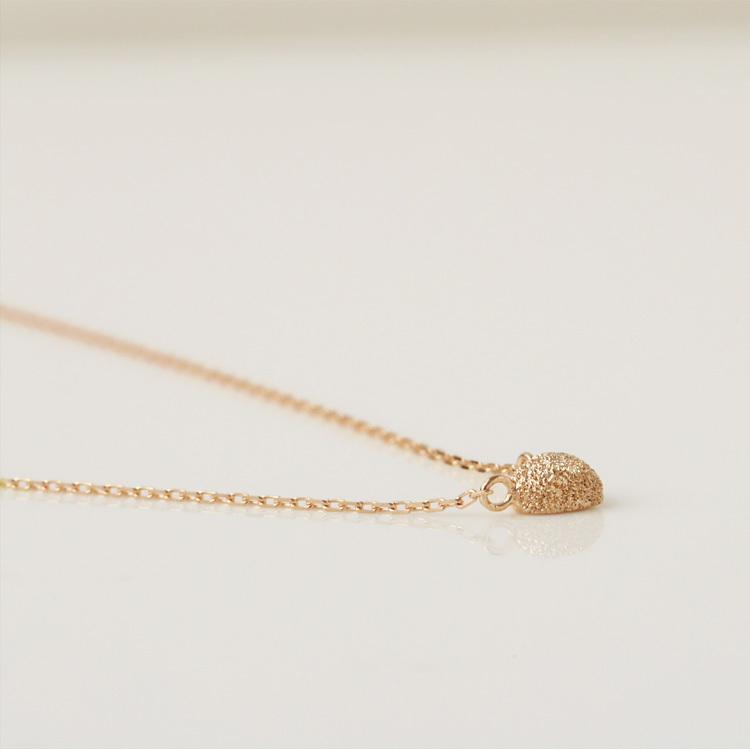 【土日限定2000円OFFクーポン有】 18金ネックレス k18 ネックレス 18金 ピンクゴールド レディース ハート 立体的 スターダスト 18k 小豆 | DEVAS | 04