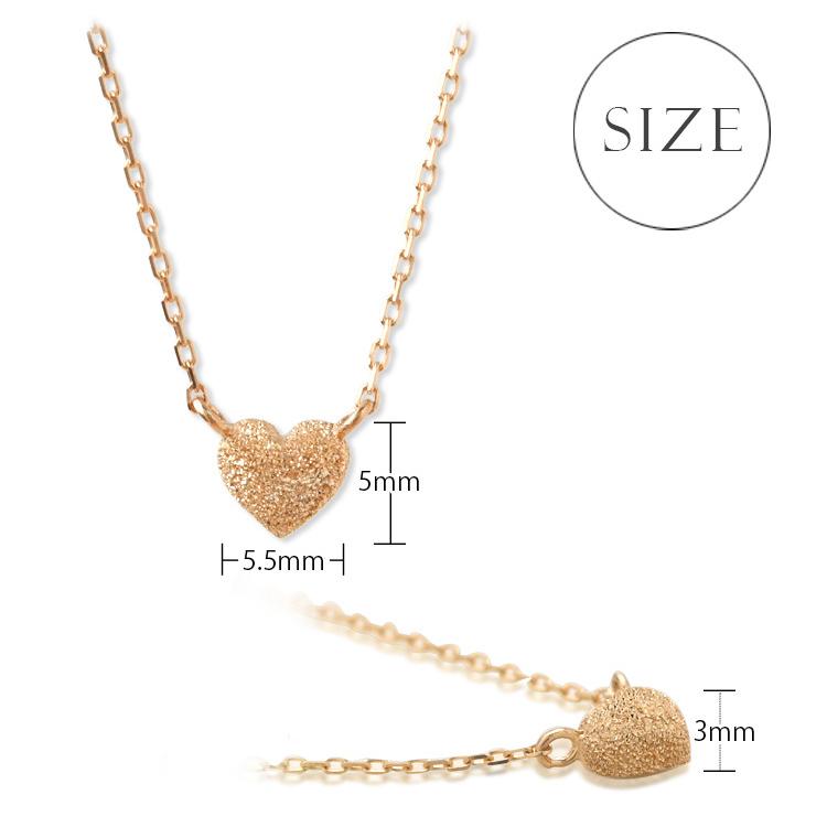 【土日限定2000円OFFクーポン有】 18金ネックレス k18 ネックレス 18金 ピンクゴールド レディース ハート 立体的 スターダスト 18k 小豆 | DEVAS | 06
