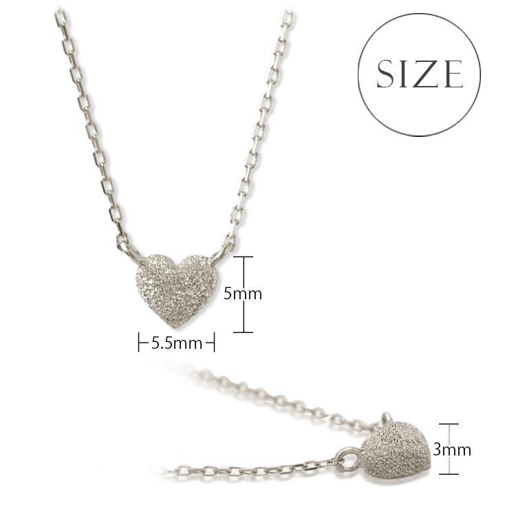 プラチナ ネックレス レディース プラチナネックレス ぷっくり ハート 立体的 スターダスト Pt950 Pt850 シンプル 華奢 細い 38cm 39cm 40cm 45cm センチ | DEVAS | 08