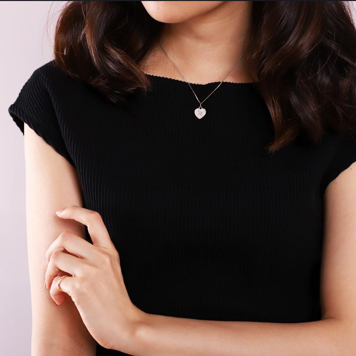 ペンダントトップ プラチナ ネックレス トップ ペンダント レディース PT950 ハート イニシャル プラチナペンダント プラチナネックレストップ | DEVAS | 03