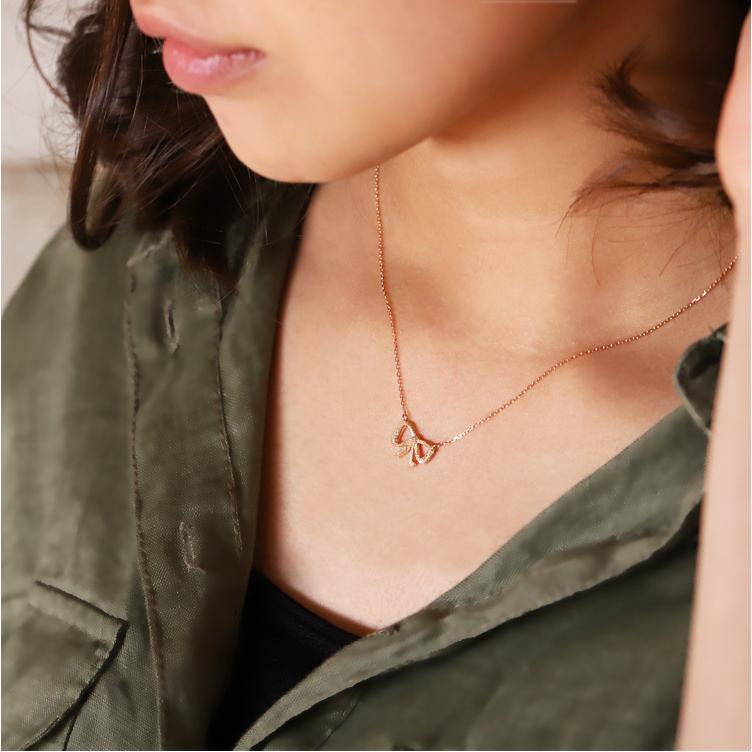 【土日限定5000円OFFクーポン有】 18金ネックレス k18 ネックレス 18金 ピンクゴールド レディース りぼん リボン スターダスト 18k 小豆 | DEVAS | 11
