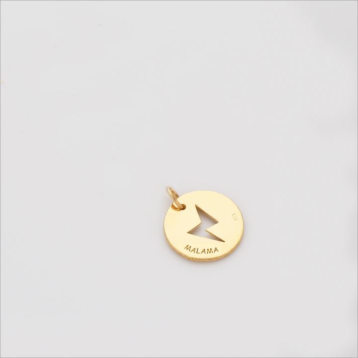 【土日限定3500円OFFクーポン有】 ペンダントトップ 18金 コインペンダント k18 コイン 稲妻 雷 18金ネックレス レディース 18k ネックレス トップ | DEVAS | 03