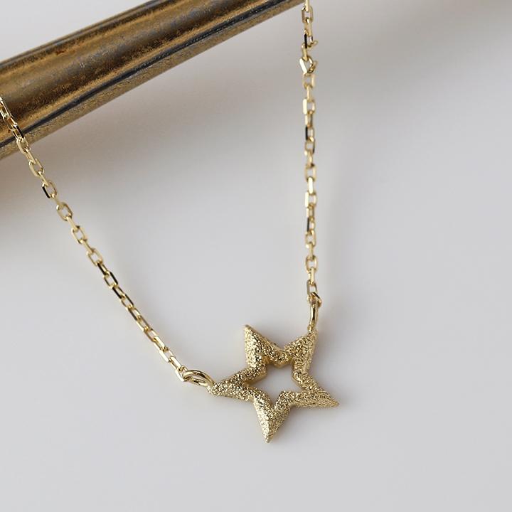 【土日限定2000円OFFクーポン有】 18金ネックレス k18 ネックレス 18金 レディース スター オープンスター 星 ピンクゴールド k18ネックレス 18k | DEVAS | 01