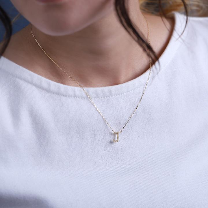【土日限定3500円OFFクーポン有】 18金ネックレス k18 ネックレス 18金 レディース イニシャル アルファベットチェーン 18k あずきチェーン 小豆 | DEVAS | 02
