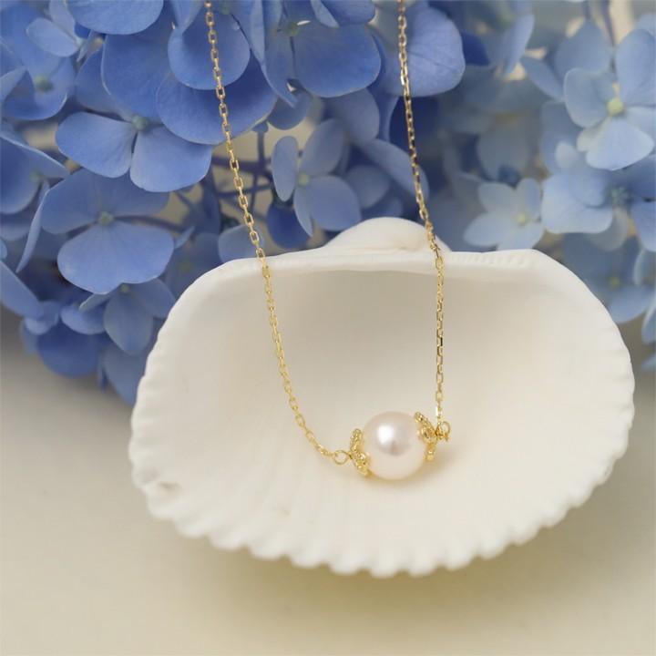 【土日限定3500円OFFクーポン有】 18金ネックレス k18 ネックレス 18金 レディース 本真珠 アコヤパール パールネックレス セレモニー 18k | DEVAS | 01