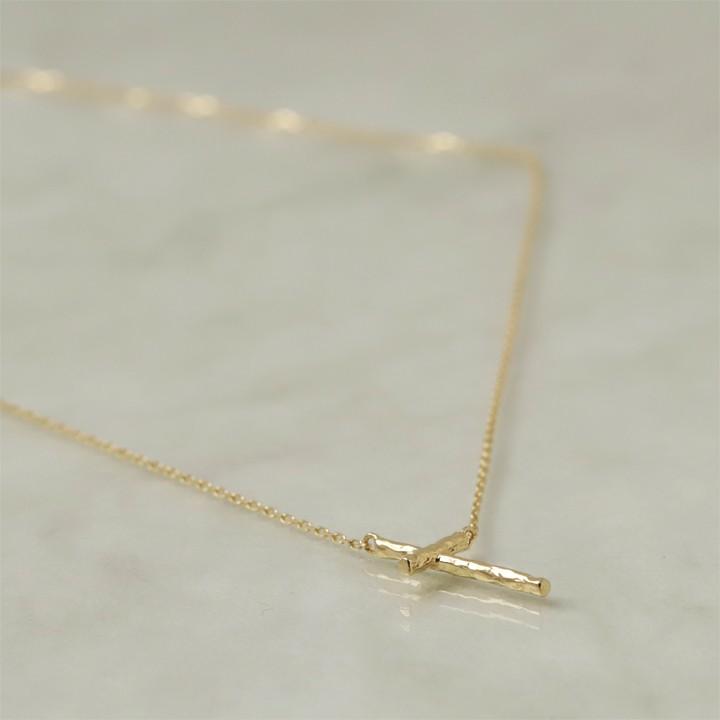 【土日限定2000円OFFクーポン有】 18金ネックレス k18 ネックレス 18金 レディース クロス 十字架 クロスネックレス 18k シンプル あずきチェーン 小豆 | DEVAS | 02