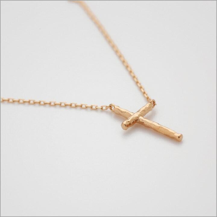 【土日限定2000円OFFクーポン有】 18金ネックレス k18 ネックレス 18金 ピンクゴールド レディース クロス クロスネックレス 18k あずきチェーン 小豆 | DEVAS | 02