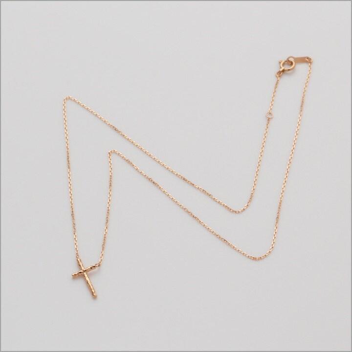 【土日限定2000円OFFクーポン有】 18金ネックレス k18 ネックレス 18金 ピンクゴールド レディース クロス クロスネックレス 18k あずきチェーン 小豆 | DEVAS | 04